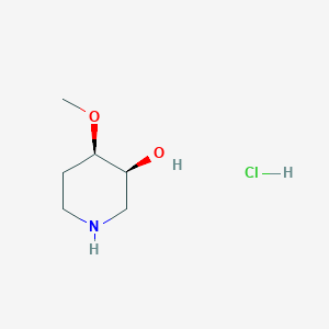 molecular formula C6H14ClNO2 B2727714 cis-4-methoxypiperidin-3-ol HCl CAS No. 1638771-90-0