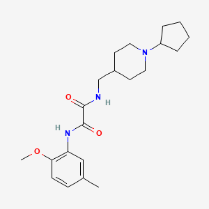 molecular formula C21H31N3O3 B2727716 N1-((1-环戊基哌啶-4-基)甲基)-N2-(2-甲氧基-5-甲基苯基)草酰胺 CAS No. 953200-02-7