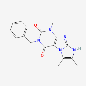 molecular formula C17H17N5O2 B2727730 3-苄基-1,6,7-三甲基-1H-咪唑并[2,1-f]嘌呤-2,4(3H,8H)-二酮 CAS No. 919012-43-4