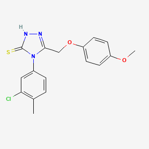 4-(3-chloro-4-methylphenyl)-5-[(4-methoxyphenoxy)methyl]-4H-1,2,4-triazole-3-thiol