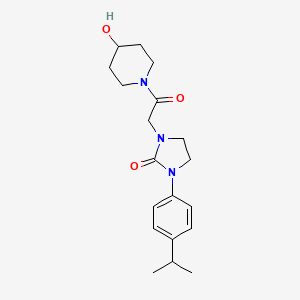 1-(2-(4-Hydroxypiperidin-1-yl)-2-oxoethyl)-3-(4-isopropylphenyl)imidazolidin-2-one