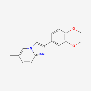 molecular formula C16H14N2O2 B2727740 2-(2,3-Dihydro-1,4-benzodioxin-6-yl)-6-methylimidazo[1,2-a]pyridine CAS No. 702636-92-8