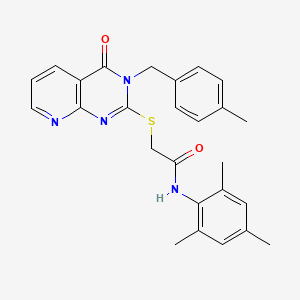 N-mesityl-2-{[3-(4-methylbenzyl)-4-oxo-3,4-dihydropyrido[2,3-d]pyrimidin-2-yl]thio}acetamide