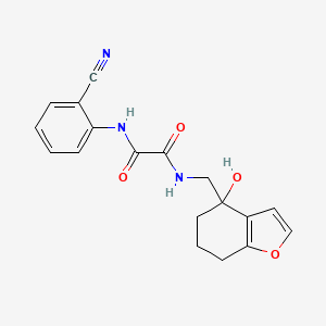 molecular formula C18H17N3O4 B2727764 N1-(2-氰基苯基)-N2-((4-羟基-4,5,6,7-四氢苯并呋喃-4-基)甲基)草酰胺 CAS No. 2320472-88-4