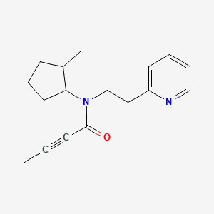 N-(2-Methylcyclopentyl)-N-(2-pyridin-2-ylethyl)but-2-ynamide