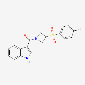 (3-((4-fluorophenyl)sulfonyl)azetidin-1-yl)(1H-indol-3-yl)methanone