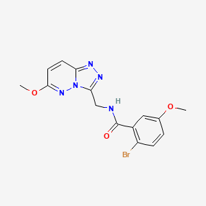 molecular formula C15H14BrN5O3 B2727800 2-bromo-5-methoxy-N-((6-methoxy-[1,2,4]triazolo[4,3-b]pyridazin-3-yl)methyl)benzamide CAS No. 2034601-28-8
