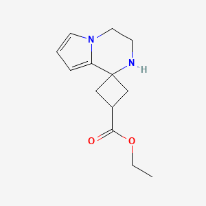 Ethyl spiro[3,4-dihydro-2H-pyrrolo[1,2-a]pyrazine-1,3'-cyclobutane]-1'-carboxylate