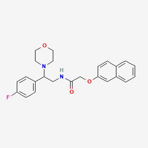 molecular formula C24H25FN2O3 B2727806 N-(2-(4-氟苯基)-2-吗啉基乙基)-2-(萘-2-氧基)乙酰胺 CAS No. 941940-71-2