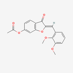 (Z)-2-(2,3-dimethoxybenzylidene)-3-oxo-2,3-dihydrobenzofuran-6-yl acetate
