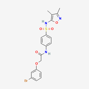 molecular formula C19H18BrN3O5S B2727819 2-(3-bromophenoxy)-N-(4-(N-(3,4-dimethylisoxazol-5-yl)sulfamoyl)phenyl)acetamide CAS No. 302805-57-8