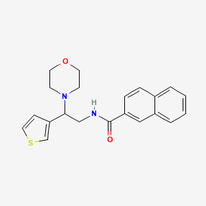 molecular formula C21H22N2O2S B2727821 N-(2-morpholino-2-(thiophen-3-yl)ethyl)-2-naphthamide CAS No. 946374-72-7