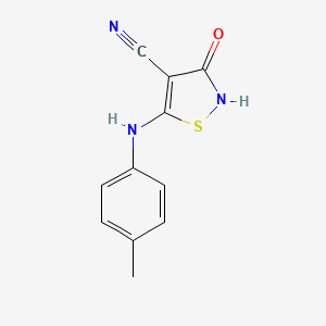 molecular formula C11H9N3OS B2727826 3-Hydroxy-5-[(4-methylphenyl)amino]-1,2-thiazole-4-carbonitrile CAS No. 117376-87-1
