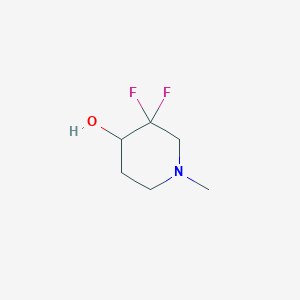 molecular formula C6H11F2NO B2727841 3,3-Difluoro-1-methylpiperidin-4-ol CAS No. 1504212-61-6