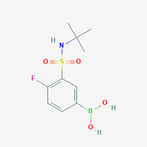 molecular formula C10H15BFNO4S B2727844 3-(叔丁基磺酰)-4-氟苯硼酸 CAS No. 2377608-84-7
