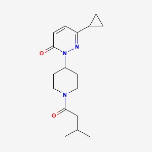 molecular formula C17H25N3O2 B2727846 6-Cyclopropyl-2-[1-(3-methylbutanoyl)piperidin-4-yl]pyridazin-3-one CAS No. 2320227-29-8