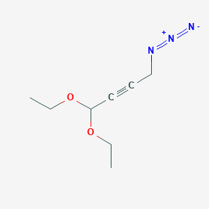 molecular formula C8H13N3O2 B2727872 4-Azido-1,1-diethoxybut-2-yne CAS No. 2416230-68-5