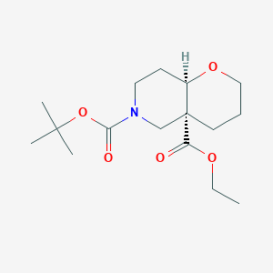 molecular formula C16H27NO5 B2727880 顺-叔丁基-4A-乙基-六氢-2H-吡喃并[3,2-c]吡啶-4A,6(7H)-二羧酸叔丁酯 CAS No. 1445951-17-6