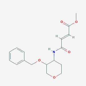 molecular formula C17H21NO5 B2727886 Methyl (E)-4-oxo-4-[(3-phenylmethoxyoxan-4-yl)amino]but-2-enoate CAS No. 2411326-96-8