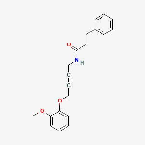 molecular formula C20H21NO3 B2727887 N-(4-(2-甲氧基苯氧基)丁-2-炔-1-基)-3-苯基丙酰胺 CAS No. 1421464-66-5