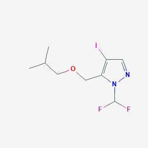 molecular formula C9H13F2IN2O B2727890 1-(difluoromethyl)-4-iodo-5-(isobutoxymethyl)-1H-pyrazole CAS No. 1856023-94-3