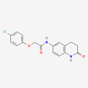 molecular formula C17H15ClN2O3 B2727893 2-(4-chlorophenoxy)-N-(2-oxo-1,2,3,4-tetrahydroquinolin-6-yl)acetamide CAS No. 921914-26-3