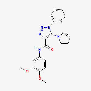 N-(3,4-dimethoxyphenyl)-1-phenyl-5-(1H-pyrrol-1-yl)-1H-1,2,3-triazole-4-carboxamide