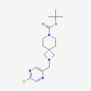 molecular formula C17H25ClN4O2 B2727906 Tert-butyl 2-[(5-chloropyrazin-2-yl)methyl]-2,7-diazaspiro[3.5]nonane-7-carboxylate CAS No. 2402830-07-1