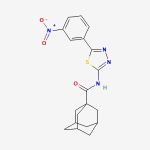 molecular formula C19H20N4O3S B2727910 N-[5-(3-nitrophenyl)-1,3,4-thiadiazol-2-yl]adamantane-1-carboxamide CAS No. 330678-39-2