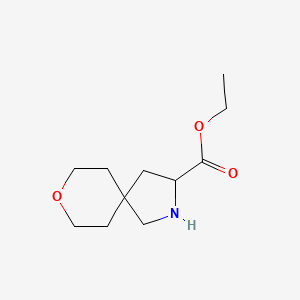 molecular formula C11H19NO3 B2727914 Ethyl 8-oxa-2-azaspiro[4.5]decane-3-carboxylate CAS No. 1399843-71-0