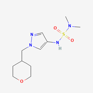 B2727916 4-(Dimethylsulfamoylamino)-1-(oxan-4-ylmethyl)pyrazole CAS No. 1705976-90-4