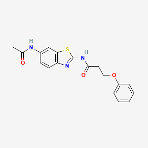 molecular formula C18H17N3O3S B2727923 N-(6-acetamidobenzo[d]thiazol-2-yl)-3-phenoxypropanamide CAS No. 361168-09-4