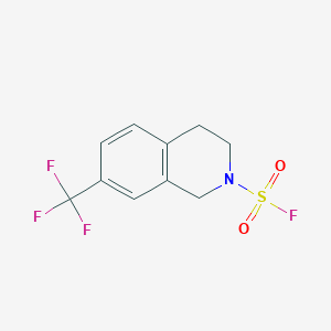 molecular formula C10H9F4NO2S B2727952 7-(Trifluoromethyl)-3,4-dihydro-1H-isoquinoline-2-sulfonyl fluoride CAS No. 2411256-56-7