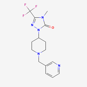 molecular formula C15H18F3N5O B2727955 4-methyl-1-(1-(pyridin-3-ylmethyl)piperidin-4-yl)-3-(trifluoromethyl)-1H-1,2,4-triazol-5(4H)-one CAS No. 2034512-03-1
