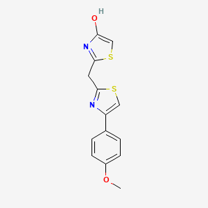 molecular formula C14H12N2O2S2 B2727960 2-{[4-(4-Methoxyphenyl)-1,3-thiazol-2-yl]methyl}-1,3-thiazol-4-ol CAS No. 860651-35-0