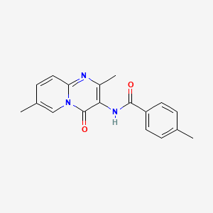 molecular formula C18H17N3O2 B2727964 N-(2,7-dimethyl-4-oxo-4H-pyrido[1,2-a]pyrimidin-3-yl)-4-methylbenzamide CAS No. 941965-62-4