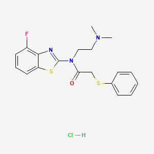 N-(2-(dimethylamino)ethyl)-N-(4-fluorobenzo[d]thiazol-2-yl)-2-(phenylthio)acetamide hydrochloride