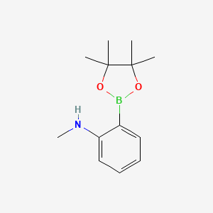 molecular formula C13H20BNO2 B2727974 N-methyl-2-(4,4,5,5-tetramethyl-1,3,2-dioxaborolan-2-yl)benzenamine CAS No. 1160686-01-0