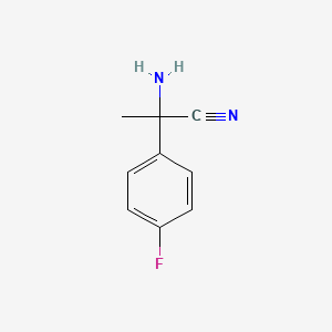 molecular formula C9H9FN2 B2727980 2-Amino-2-(4-fluorophenyl)propanenitrile CAS No. 953754-27-3
