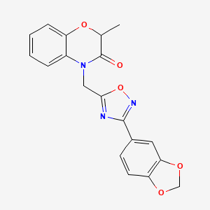 4-((3-(benzo[d][1,3]dioxol-5-yl)-1,2,4-oxadiazol-5-yl)methyl)-2-methyl-2H-benzo[b][1,4]oxazin-3(4H)-one