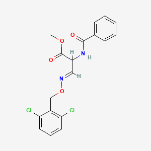 methyl (3E)-3-{[(2,6-dichlorophenyl)methoxy]imino}-2-(phenylformamido)propanoate