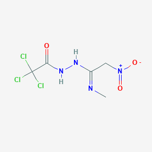 molecular formula C5H7Cl3N4O3 B2727986 N-methyl-2-nitro-N'-(2,2,2-trichloroacetyl)ethanehydrazonamide CAS No. 400079-91-6