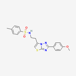 N-(2-(2-(4-methoxyphenyl)thiazolo[3,2-b][1,2,4]triazol-6-yl)ethyl)-4-methylbenzenesulfonamide