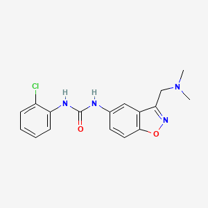 molecular formula C17H17ClN4O2 B2727995 1-(2-Chlorophenyl)-3-[3-[(dimethylamino)methyl]-1,2-benzoxazol-5-yl]urea CAS No. 2415540-46-2