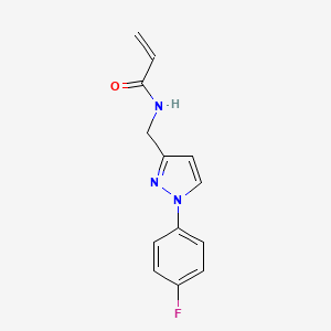 N-[[1-(4-Fluorophenyl)pyrazol-3-yl]methyl]prop-2-enamide