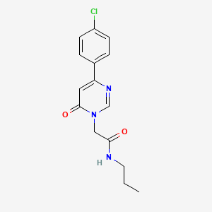 B2728002 2-(4-(4-chlorophenyl)-6-oxopyrimidin-1(6H)-yl)-N-propylacetamide CAS No. 1207045-34-8