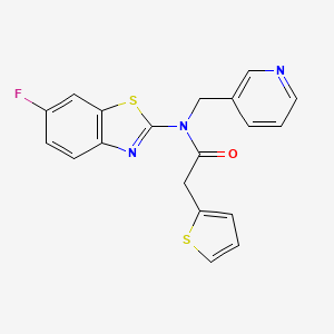 molecular formula C19H14FN3OS2 B2728008 N-(6-氟苯并[d]噻唑-2-基)-N-(吡啶-3-基甲基)-2-(噻吩-2-基)乙酰胺 CAS No. 921520-24-3
