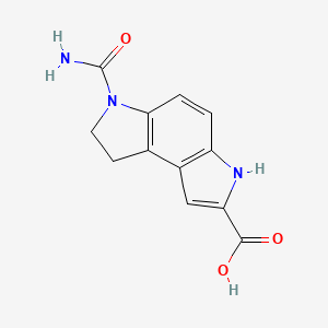 B2728016 6-Carbamoyl-3,6,7,8-tetrahydropyrrolo[3,2-e]indole-2-carboxylic acid CAS No. 105518-47-6