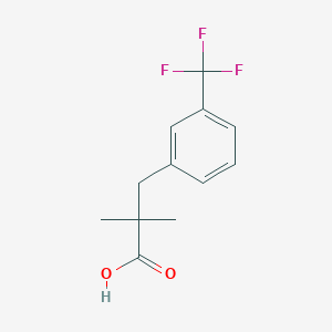 molecular formula C12H13F3O2 B2728025 2,2-二甲基-3-[3-(三氟甲基)苯基]丙酸 CAS No. 1271556-64-9