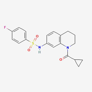N-[1-(cyclopropanecarbonyl)-3,4-dihydro-2H-quinolin-7-yl]-4-fluorobenzenesulfonamide